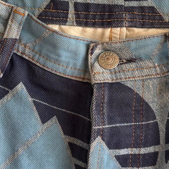 Authentic Acne Studios Blå Konst Log Print Jeans - Picture 6 of 9